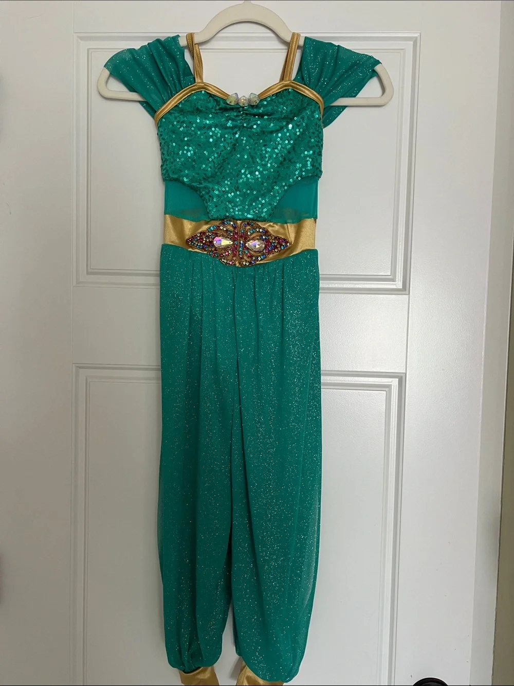 Weissman Teal Sequin Jasmine Costume Princess Dance Costume Small child